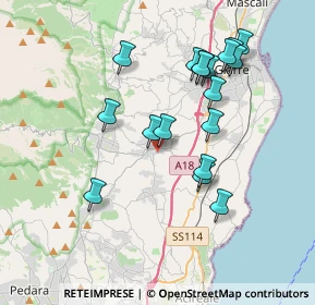 Mappa Via Leonardo da Vinci, 95010 Santa Venerina CT, Italia (4.04611)