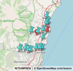 Mappa Via Leonardo da Vinci, 95010 Santa Venerina CT, Italia (6.61267)