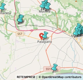 Mappa Via per Parete Pinto, 74019 Palagiano TA, Italia (6.44389)