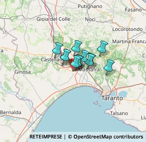 Mappa Via per Parete Pinto, 74019 Palagiano TA, Italia (6.3725)