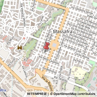 Mappa Via Matteo Pagliari, 38, 74016 Massafra, Taranto (Puglia)