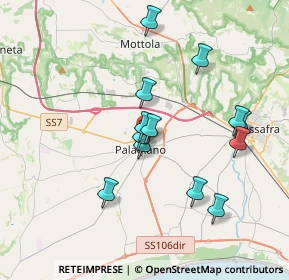 Mappa Via Rocco e Gluseppe Fratelli Granata, 74019 Palagiano TA, Italia (3.60615)