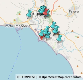 Mappa CAP, 92100 Villaggio Mosè AG, Italia (3.7655)