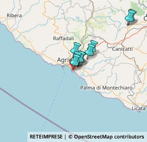 Mappa CAP, 92100 Villaggio Mosè AG, Italia (22.01)