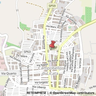 Mappa Via Umberto, 7, 92023 Campobello di Licata, Agrigento (Sicilia)