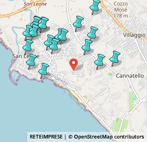 Mappa Via Roberto Rossellini, 92100 Villaggio Mosè AG, Italia (1.2485)