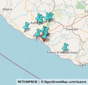 Mappa Via Roberto Rossellini, 92100 Villaggio Mosè AG, Italia (10.4475)