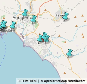 Mappa Via Michele Lizzi, 92100 Villaggio Mosè AG, Italia (5.22364)