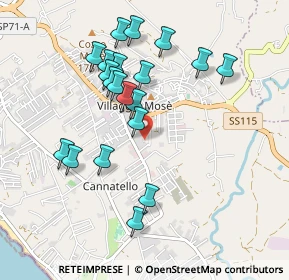 Mappa Via Michele Lizzi, 92100 Villaggio Mosè AG, Italia (1.038)