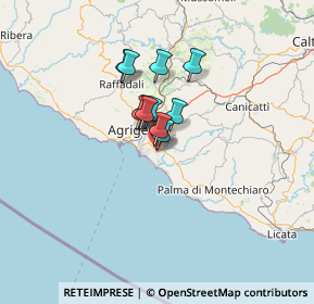 Mappa Via Michele Lizzi, 92100 Villaggio Mosè AG, Italia (8.86727)