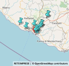 Mappa Via delle Ortensie, 92100 Villaggio Mosè AG, Italia (8.68615)