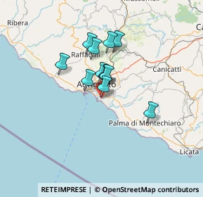 Mappa Via delle Ortensie, 92100 Villaggio Mosè AG, Italia (9.9875)