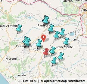 Mappa Cortile Costanzo, 95044 Mineo CT, Italia (13.86)