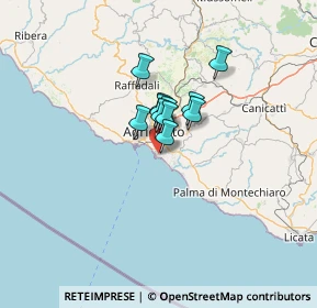 Mappa Via dei Salici, 92100 Villaggio Mosè AG, Italia (7.62818)