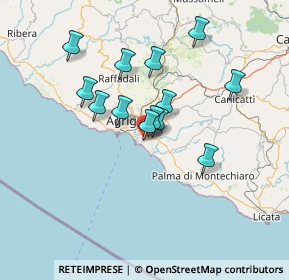 Mappa 92100 Villaggio Mosè AG, Italia (12.97538)