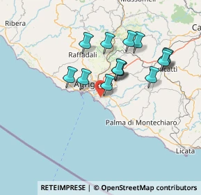 Mappa 92100 Villaggio Mosè AG, Italia (14.20286)
