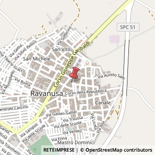 Mappa Via Giuseppe Mazzini, 62, 92029 Ravanusa, Agrigento (Sicilia)