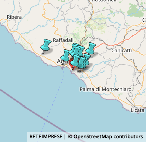 Mappa Via Torre di Gaffe, 92100 Villaggio Mosè AG, Italia (5.69182)