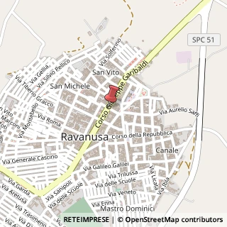Mappa Piazza Marco Minghetti, 51, 92029 Ravanusa, Agrigento (Sicilia)