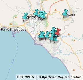 Mappa Via degli Ippocastagni, 92100 Villaggio Mosè AG, Italia (3.0075)