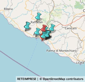 Mappa Via Ustica, 92100 Villaggio Mosè AG, Italia (6.90308)