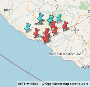 Mappa Via delle Petunie, 92100 Villaggio Mosè AG, Italia (11.90357)