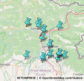 Mappa Via Tolmezzo, 33010 Trasaghis UD, Italia (12.9275)