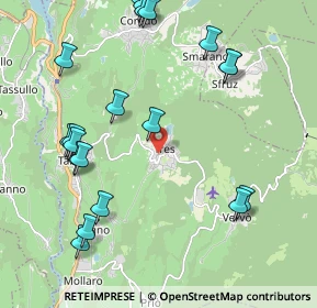 Mappa Piazza Celestino Zadra, 38010 Tres TN, Italia (2.4265)