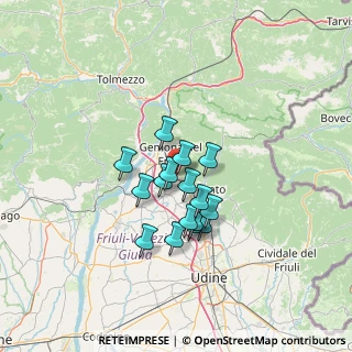 Mappa Via Luigi Menis, 33011 Artegna UD, Italia (9.505)