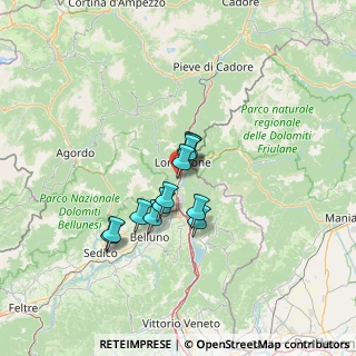 Mappa Via S. Martin, 32013 Fortogna BL, Italia (9.2775)