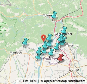 Mappa Via Pelesan, 33090 Vito D'asio PN, Italia (11.97647)