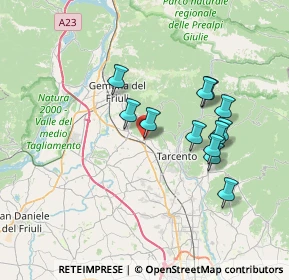 Mappa Piazza Ferdinando Urli, 33010 Magnano in Riviera UD, Italia (6.34)