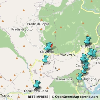 Mappa Via del Sole, 33090 Clauzetto PN, Italia (2.9385)