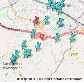 Mappa Via Vivare, 47842 San Giovanni in Marignano RN, Italia (1.2205)
