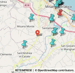 Mappa Via Luigi Galvani, 47843 Misano Adriatico RN, Italia (3.046)
