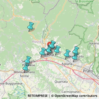 Mappa Via di Bigiano e Castel dei Bovani, 51100 Pistoia PT, Italia (5.83667)