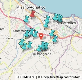 Mappa Via Rossi, 47842 San Giovanni in Marignano RN, Italia (1.559)