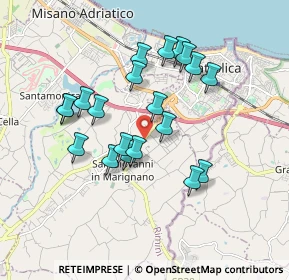 Mappa Via dei Mare, 47842 San Giovanni In Marignano RN, Italia (1.6445)