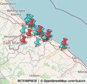 Mappa Via dei Mare, 47842 San Giovanni In Marignano RN, Italia (11.3325)