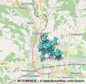 Mappa Via Larga, 51100 Pistoia PT, Italia (1.21375)