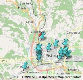 Mappa Via Larga, 51100 Pistoia PT, Italia (2.12176)