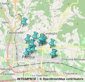Mappa Via P.Antonelli, 51100 Pistoia PT, Italia (1.29357)