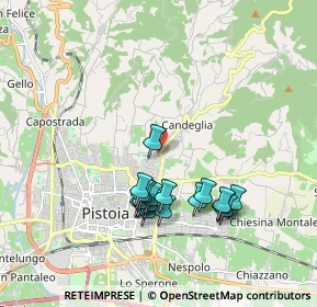 Mappa Via P.Antonelli, 51100 Pistoia PT, Italia (1.75889)