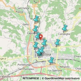 Mappa Via Fratelli Bandiera, 51100 Pistoia PT, Italia (1.63364)