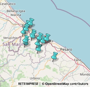 Mappa Via delle Querce, 47842 San Giovanni in Marignano RN, Italia (10.90143)