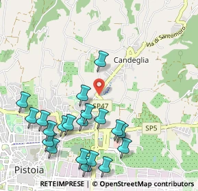 Mappa Via Carota e Molina I° Tratto, 51100 Pistoia PT, Italia (1.2185)