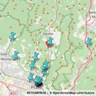 Mappa Via del Telaio, 59021 Vaiano PO, Italia (6.2375)