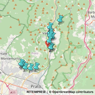Mappa Via del Telaio, 59021 Vaiano PO, Italia (3.07125)