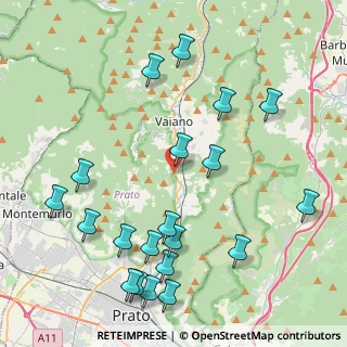 Mappa Via del Telaio, 59021 Vaiano PO, Italia (5.142)