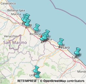 Mappa Via Ticino, 47842 San Giovanni In Marignano RN, Italia (15.91385)